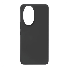 Honor 200 szilikon telefonvédő (matt, mikrofiber plüss karcolásmentesítő belső, prémium) fekete mobiltelefon kellék
