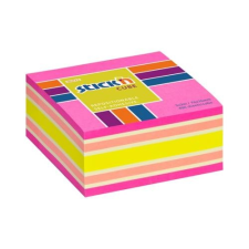 HOPAX Öntapadó jegyzettömb STICK`IN 76x76 mm neon rózsaszín mix 400 lap jegyzettömb