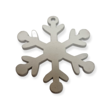  Hópehely lézervágott fa forma, fehér dekorációs kellék