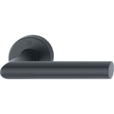 Hoppe félkilincs garnitúra AMSTERDAM kerek, stift 10/62 mm, nemesacél fekete zár és alkatrészei