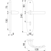 Hoppe Fogantyúgarnitúra TOKYO pajzs BB 90 37- 42 mm, ezüst eloxált