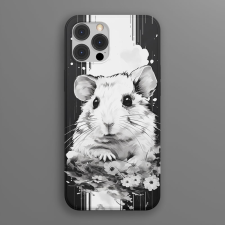  Hörcsög telefontok (Fekete-fehér) tok és táska