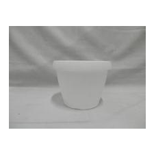 Hordó alakú fehér virágcserép , 18 cm (855) kerti dekoráció