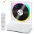  Hordozható CD lejátszó, Bluetooth 5.3 távirányítóval, RGB LED lámpák, HiFi hangszóró, LED kijelző, átírási funkció, kártyanyílás, 4000 mAh akkumulátor, fehér
