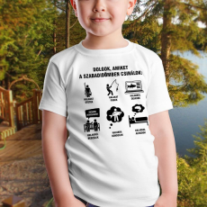  Horgász gyerek póló - Amit szabad időmben csinálok