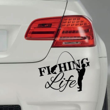  Horgász matrica - Fishing Life információs címke