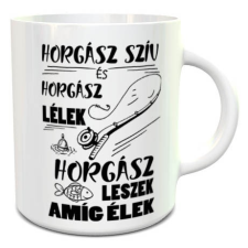 Horgásznak ajándék - Horgász szív bögre bögrék, csészék