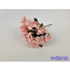  Hortenzia 5 ágú selyem csokor 26 cm - Barackos Rózsaszínes