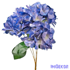  Hortenzia 5 ágú selyemvirág csokor 49cm magas - Kék dekorációs kellék