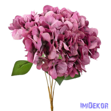  Hortenzia 5 ágú selyemvirág csokor 49cm magas - Lila dekorációs kellék
