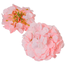  Hortenzia virágfej D15cm világos rózsaszín 12db/csom dekorációs kellék