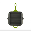 Hósse zománcozott öntöttvas grill serpenyő 28cmx28cm, zöld (HOS-KIEG-008)