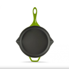 Hósse zománcozott öntöttvas kerek sütőserpenyő 28cm, zöld (HOS-KIEG-014) edény