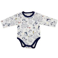 Hosszú ujjú baba body állatos mintával kombidressz, body