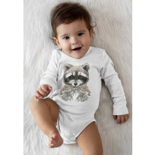 Hosszú ujjú baba body állatos mintával kombidressz, body