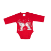  Hosszú ujjú baba body karácsonyi manó mintával