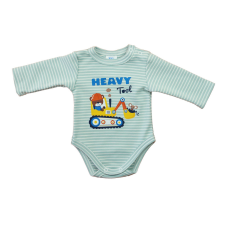  Hosszú ujjú baba body - Munkagép mintával kombidressz, body