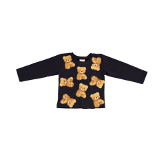 Hosszú ujjú kisfiú póló cuki Macis mintával babapóló, ing