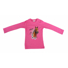  Hosszú ujjú kislány póló cuki Lovas mintával babapóló, ing