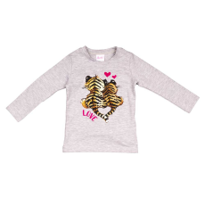  Hosszú ujjú kislány póló cuki Tigris mintával