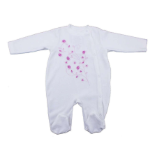  Hosszú ujjú pamut rugdalózó (56) - Rózsaszín virágos rugdalózó