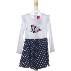  Hosszú ujjú pöttyös, fodros kislány ruha Minnie mintával - 74-es méret