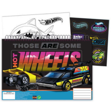 Hot Wheels Flame Runner A/4 spirál vázlatfüzet 40 lapos matricával füzet