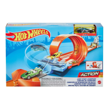 Hot Wheels gyorsítósáv kaszkadőr kilövővel és exkluzív autóval autópálya és játékautó