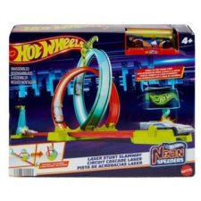 Hot Wheels: Neon Speeders versenypálya hurokkal autópálya és játékautó