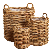 House Nordic Burton kosarak, kubu rattan, natúr 3db bútor