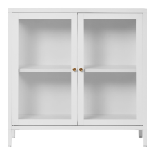 House Nordic Dalby vitrines komód, 2 ajtó, acél, fehér 80x35x80 cm bútor