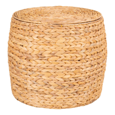 House Nordic Delia fonott kisasztal tárolóval, vízijácint, natúr, Ø43x34 cm bútor
