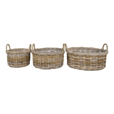 House Nordic Kuta kosarak, kubu rattan, natúr 3db bútor