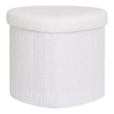 House Nordic Medford puff, plüss, fehér, 42,5x36,5 cm bútor