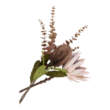 House Nordic Protea művirág csokor, bordómix 65 cm dekoráció