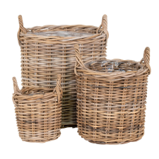 House Nordic Sema kosarak, kubu rattan, natúr 3 db bútor