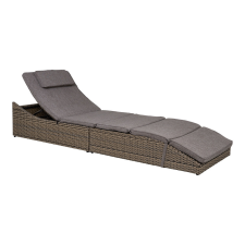 House Nordic Split napozóágy, polyrattan, kubu szürke, párvával kerti bútor