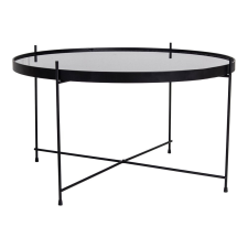 House Nordic Venezia dohányzóasztal fekete porfestett acél üveggel Ø70xh40cm bútor