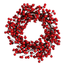 House of Seasons adventi koszorú bogyós 40 cm átmérő piros adventi koszorú