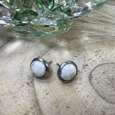  Howlit ásvány nemesacél fülbevaló fülbevaló