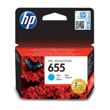  HP CZ110E Tintapatron Deskjet Ink Advantage 3520 sorozat nyomtatókhoz, HP 655, cián, 600 oldal nyomtatópatron & toner