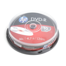 HP DVD-R 4.7GB 16x DVD lemez hengeres 10db/henger /HP1610-/ írható és újraírható média