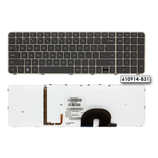  HP Envy 17 gyári új holland háttér-világításos ezüst billentyűzet (603791-B31, 610914-B31) laptop alkatrész