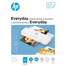 HP Meleglamináló fólia, 80 mikron, A4, fényes, 25 db, HP "Everyday" lamináló fólia