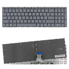 HP N40882-211 gyári új, magyar ezüst háttérviláításos laptop billentyűzet, keret nélkül laptop alkatrész