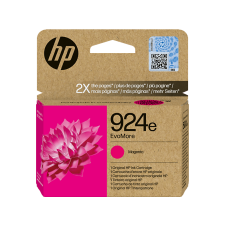 HP No. 924e EvoMore eredeti tintapatron, magenta, 800 oldal (4K0U8NE) nyomtatópatron & toner