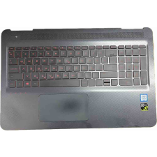 HP Omen 15-AY0, 15-AX0, 15-AX2 gyári használt fekete piros billentyűzet modul touchpaddal laptop alkatrész