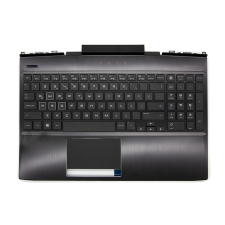 HP Omen 15-DC000, 15-DC100, 15T-DC000, 15T-DC100 gyári új török fekete-fehér háttér-világításos billentyűzet modul touchpaddal (L32775-141) laptop alkatrész