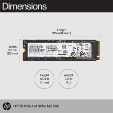 HP PSG HP 1TB PCIe 4x4 NVMe M2 Solid State Drive (8C4X7AA) merevlemez, ssd