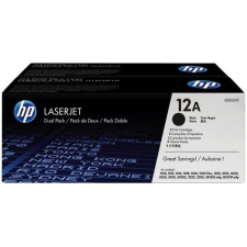 HP Q2612AD Lézertoner LaserJet 1010, 1015, 1018 nyomtatókhoz, HP fekete, 2*2k nyomtatópatron & toner